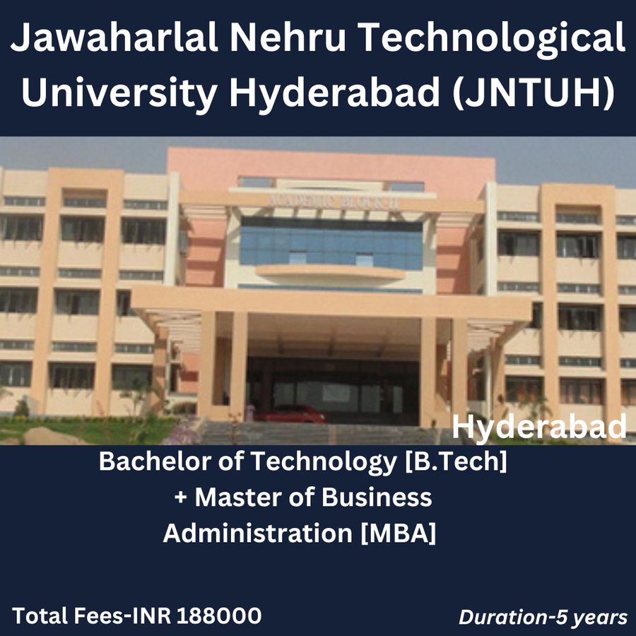 Bachelor of Technology [B.Tech] + Master of Business Administration [MBA]  at Jntuh College of Engineering, Hyderabad, Hyderabad